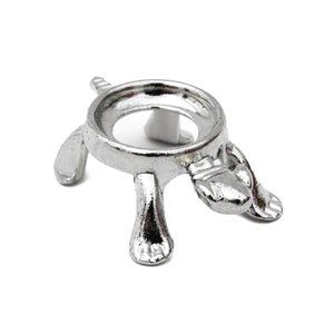 Mini Silver Turtle Display Stand Gemstone Eggs Spheres Marbles Ball Holders